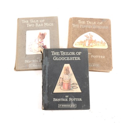 Lot 284 - Three early Beatrix Potter editions, The Tale of the Flopsy Bunnies, The Tailor of Gloucester, and The Tale of Two Bad Mice