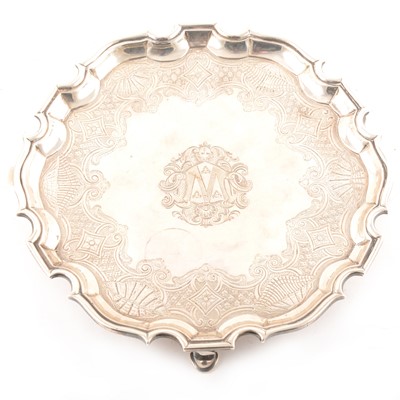 Lot 312A - A silver salver, by Robert Abercromby, London 1736