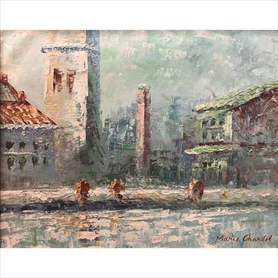 Lot 409 - Marie Charlot, A weir in a town