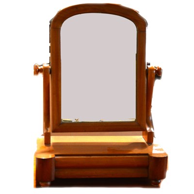 Lot 469 - A Victorian satinwood toilet wall mirror, ...