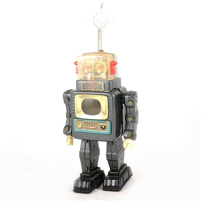 Lot 118 - Alps Toys Japanese tin-plate battery operated robot UM-I, with key.