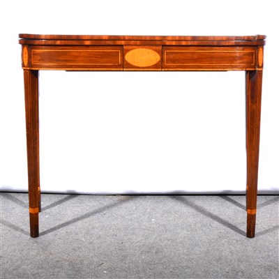 Lot 611 - A George III mahogany card table, ...