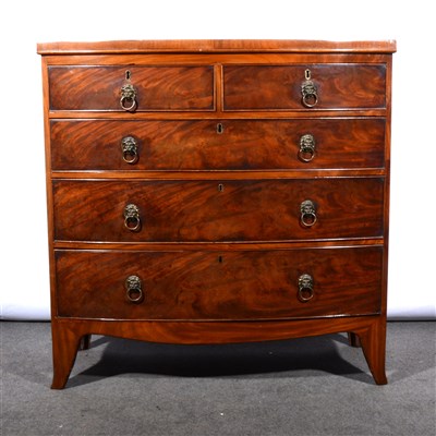 Lot 662 - A Victorian mahogany bowfront chest of drawers