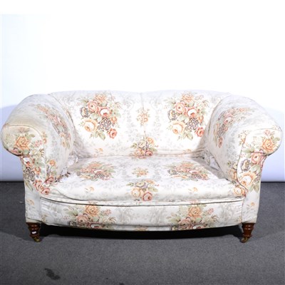 Lot 535 - A small Victorian two-seater Chesterfield sofa, ...