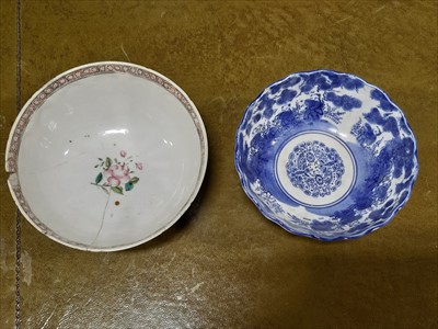 Lot 76 - A Chinese porcelain shallow dish, ...