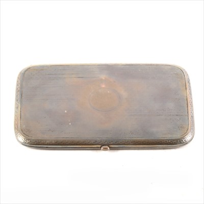 Lot 256 - A large silver cigarette case, ...