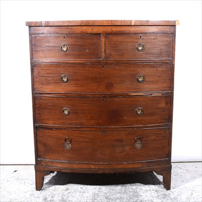 Lot 488 - A Victorian mahogany bowfront chest of drawers,...