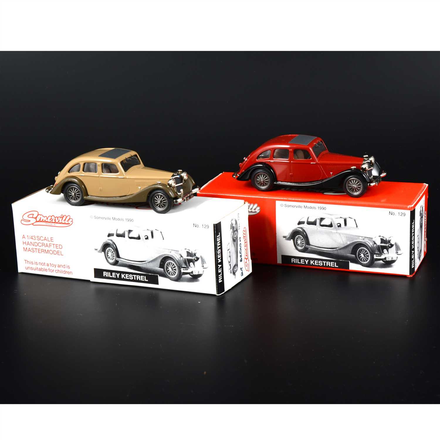 Lot 309 - Two Somerville white metal model Riley