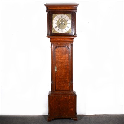 Lot 744 - Barker, Wigan, oak longcase clock.