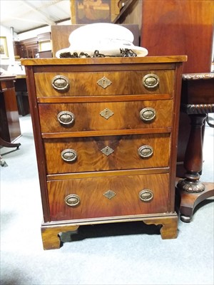 Lot 538 - A Continental walnut chest of drawers, of...