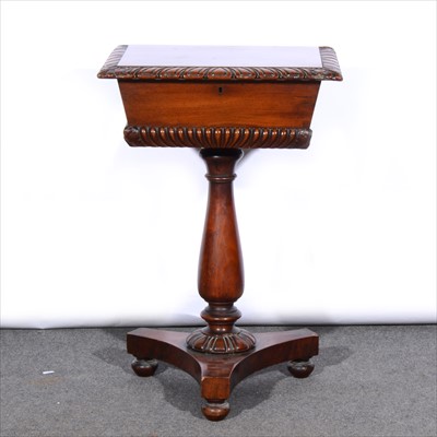 Lot 540 - A Regency mahogany work table, hinged top with...