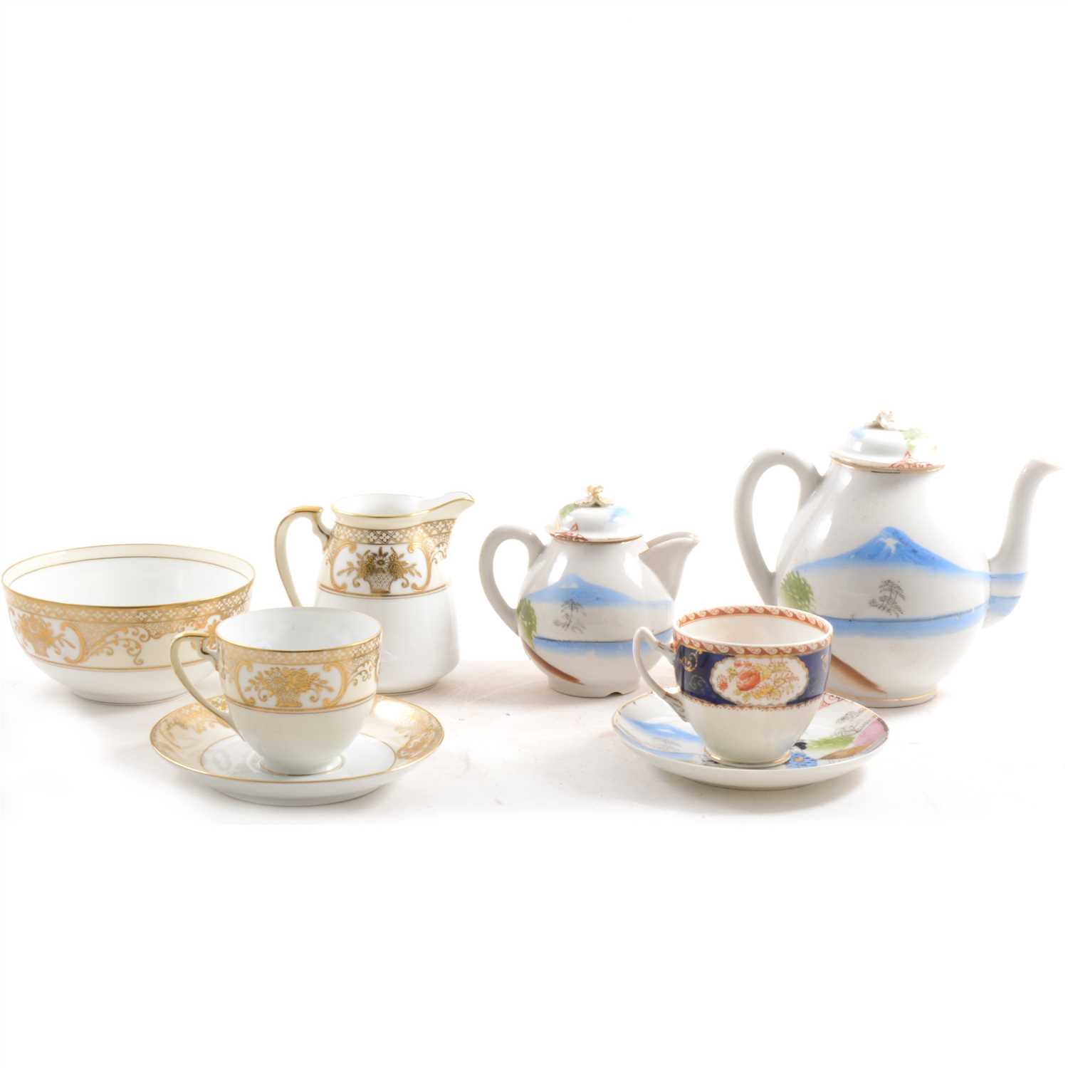 Lot 47 - A Noritake tea service,, another eggshell porcelain service, and a Staffordshire part service