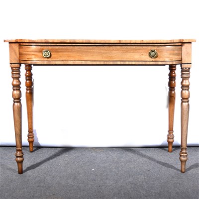 Lot 548 - George IV bowfront side table, with a single...