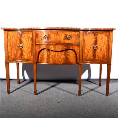 Lot 536 - Reproduction mahogany dining room suite,...