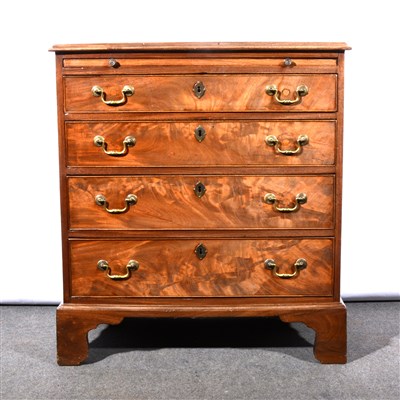 Lot 547 - George III mahogany chest of drawers, fitted...