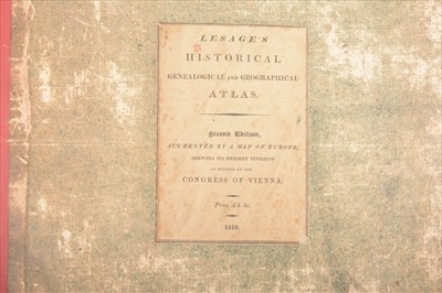 Lot 546 - Le Sage's Historical, Genealogical, Chronological and Geographical Atlas, and Bell's A View of Universal History, (2).