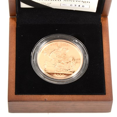 Lot 218 - Royal Mint 2008 UK £5 gold Brilliant Uncirculated Sovereign