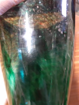 Lot 10 - A Strathearn Glass vase, tapering form with gold inclusions