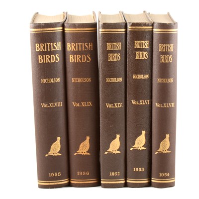 Lot 87 - British Birds, Vol XXXIX (1946) - Vol LVII (1964), and Vol 72 (1979)-Vol 81 (1988).