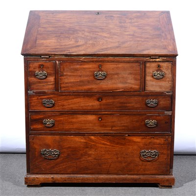 Lot 415 - A Victorian mahogany bureau, of unusual design, ...