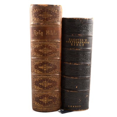 Lot 104 - Two Victorian family bibles.