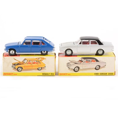 Lot 234 - Dinky Toys; no.169 Ford Corsair 2000E and 1no.166 Renault R16, both boxed.