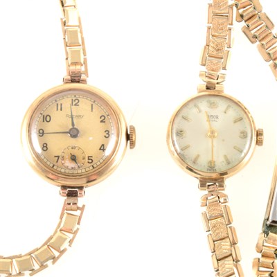 Lot 305 - Tudor and Rotary - a lady's Tudor Royal wrist watch, boxed, and a lady's Rotary wrist watch.