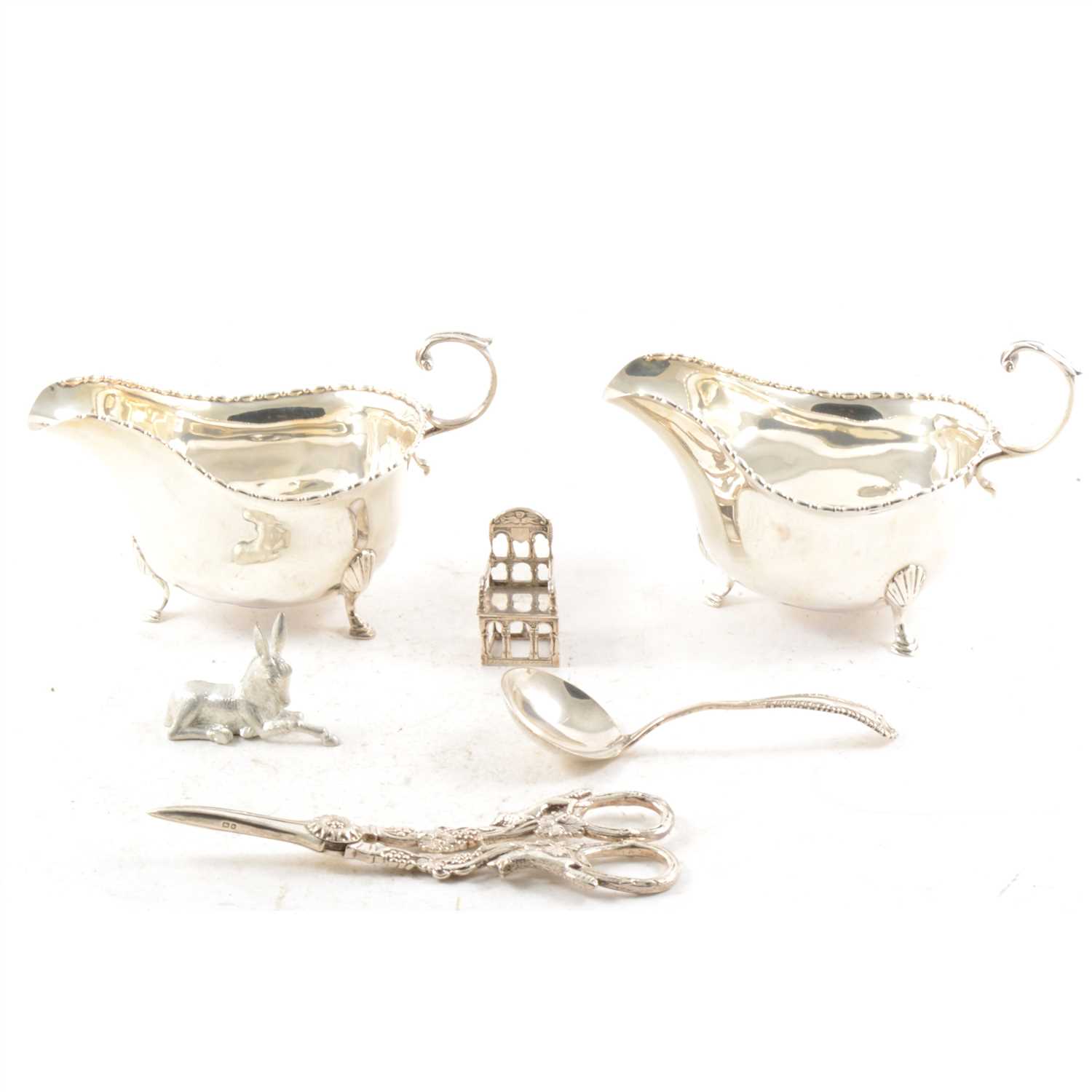 Lot 449 - Pair of silver sauceboats, A. D. Brothers...