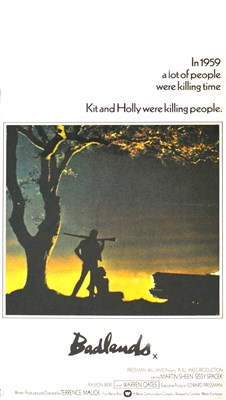 Lot 615 - An original film poster for Badlands, 1973, featuring Martin Sheen