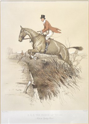 Lot 333 - After Cecil Aldin, HRH Prince of Wales, with The Pytchley Hunt, ...