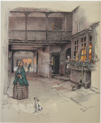 Lot 334 - After Cecil Aldin, Red Lion, Banbury, colour print, ...