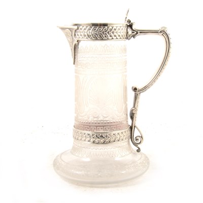 Lot 125 - A fine Elkington claret jug with plated mounts,...
