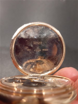 Lot 164 - 9ct gold cased Full Hunter pocket watch, dial...