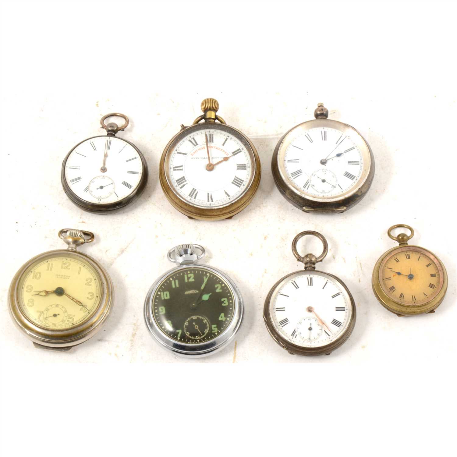 Lot 166 - Silver and other pocket watches, Railway...