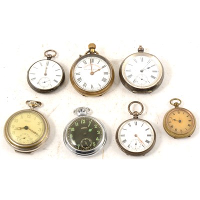Lot 166 - Silver and other pocket watches, Railway...