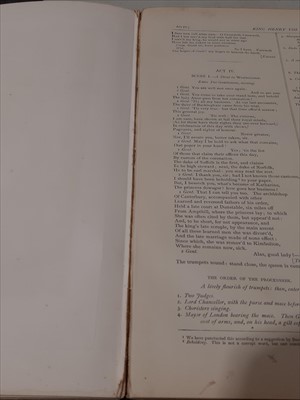 Lot 238 - William Shakespeare, The Plays of Shakespeare, with notes by Charles Knight, four volumes of six, late 19th Century.