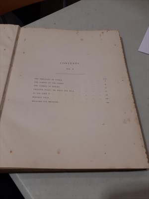 Lot 238 - William Shakespeare, The Plays of Shakespeare, with notes by Charles Knight, four volumes of six, late 19th Century.