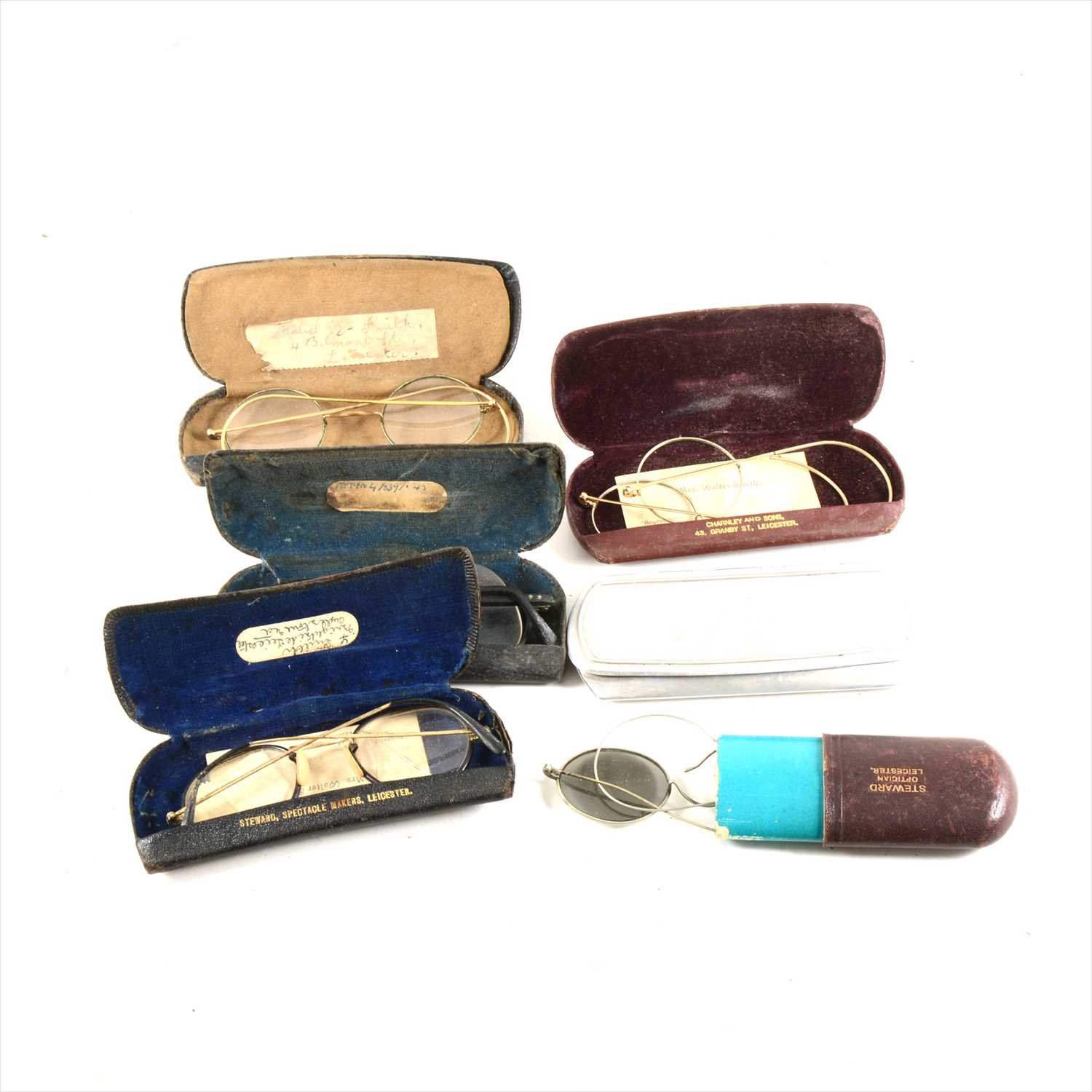 Lot 210 - Collection of vintage spectacles.