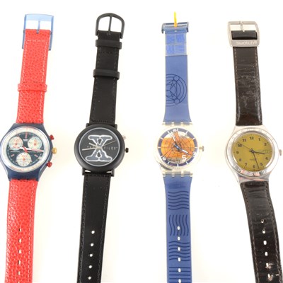 Lot 308 - A collection of wrist watches - Swatch, Roamer, X Files etc