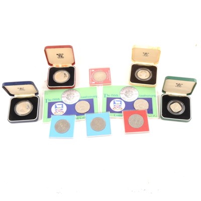 Lot 166 - A collection of silver commemorative coins.