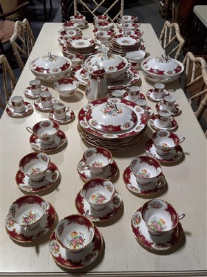 Lot 81 - An extensive Shelley 'Duchess' fine bone china dinner, tea and coffee service.