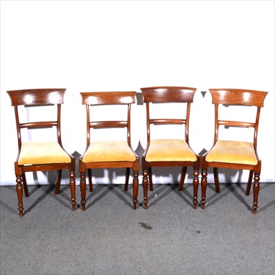 Lot 552 - A set of four Victorian mahogany dining chairs,...