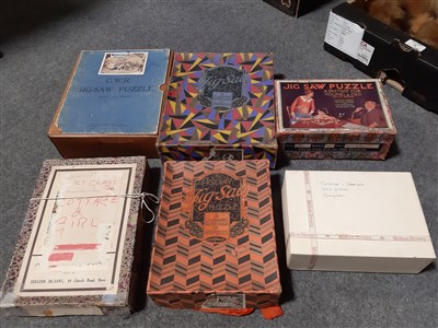 Lot 49 - A quantity of Academy and other wooden jigsaw puzzles, boxed.