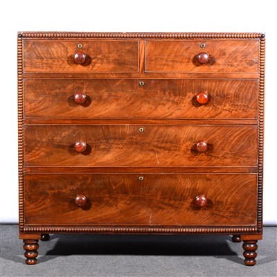 Lot 436 - A William IV mahogany chest of drawers, ...