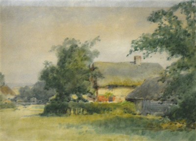 Lot 312 - Attributed to Henry Stannard, Cottage and barn, ...