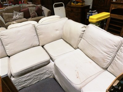 Lot 397 - A contemporary five-seat corner sofa, ...