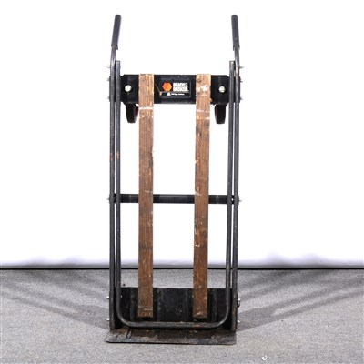 Lot 457 - Black and Decker sack barrow, a large adjustable modeller's platform, and two workzone adjustable platforms