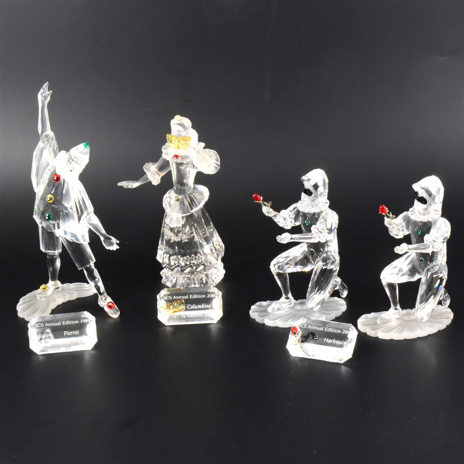 Lot 216 - Swarovski - Four "Masquerade" figures