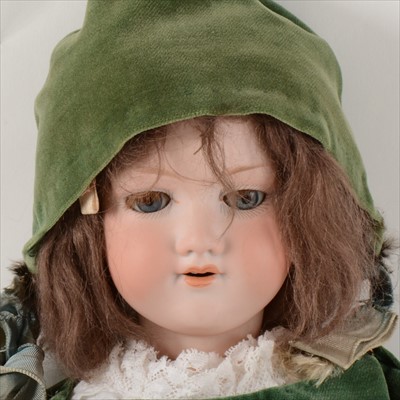 Lot 130 - Armand Marseille bisque head doll, 390 head stamp, with sleepy eyes, open mouth, composition body, 60cm.
