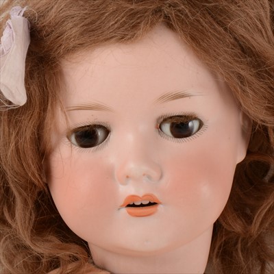 Lot 127 - Wallershahser bisque head doll, with sleepy eyes, open mouth, composition body, 61cm.